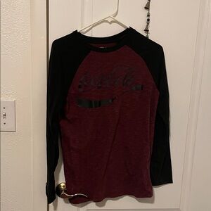 Coca-Cola Maroon and Black Raglan Tee